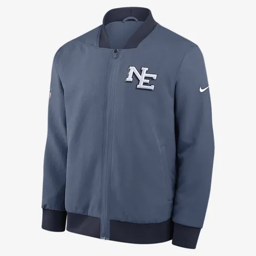 New England Patriots Rivalries Collection Sideline мужские Nike NFL Full-Zip Bomber Куртка синий