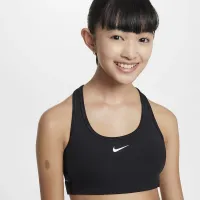 Nike Swoosh EasyOn Big детские (Girls') Sports Bra цвет черный