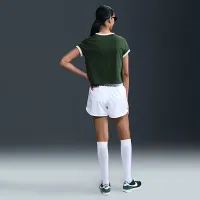 Nike Sportswear женская Short-Sleeve Ringer футболка цвет зеленый
