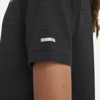 Nike Dri-FIT Miler Big детские (для мальчиков) тренировочные Top цвет черный