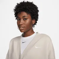 Nike Sportswear Phoenix Fleece женская Over-оверсайз Cardigan цвет коричневый