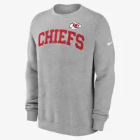 Kansas City Chiefs Club чоловічі Nike NFL Pullover Crew колір сірий