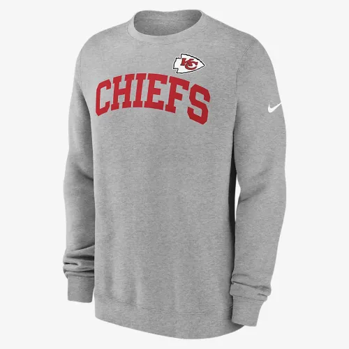 Kansas City Chiefs Club чоловічі Nike NFL Pullover Crew колір сірий