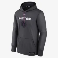 New York Mets Authentic Collection City Connect чоловічі Nike Therma MLB Pullover Толстовка з капюшоном колір сірий