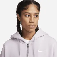 Nike Sportswear Phoenix Fleece женская оверсайз Full-Zip Толстовка с капюшоном цвет фиолетовый