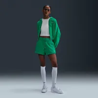 Nike Sportswear Phoenix Fleece жіноча З високою талією Loose шорти колір зелений