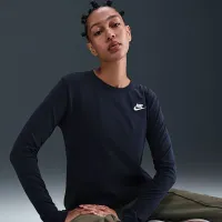 Nike Sportswear Club жіноча Long-Sleeve футболка блакитний