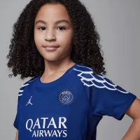 Nike Paris Saint-Germain 2025 Stadium Fourth Little дитячі Jordan Soccer Replica 3-Piece Kit блакитний