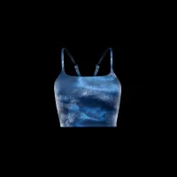 Nike One Convertible жіноча Light-Support Lightly Lined Longline Printed Sports Bra блакитний