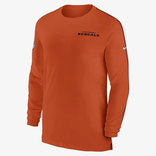 Cincinnati Bengals Sideline Coach мужские Nike Dri-FIT NFL Long-Sleeve Top Orange