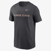 Florida State Seminoles Primetime Wordmark мужские Nike College футболка цвет серый