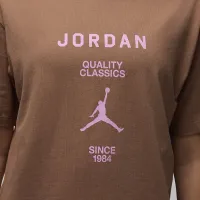 Nike Jordan жіноча Girlfriend футболка колір коричневий
