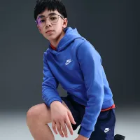 Nike Sportswear Club Fleece Big детские Pullover Толстовка с капюшоном синий