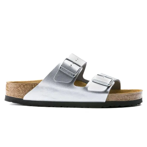 Шльопанці Birkenstock Arizona Birko-Flor 1012283- Срібні