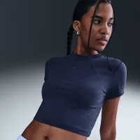 Nike Sportswear Chill Knit женская Cropped футболка синий