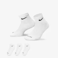Nike Everyday Plus Cushioned тренувальні Ankle шкарпетки (3 пар) колір білий