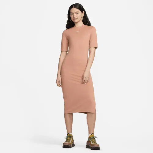 Nike Sportswear Essential женская Tight Midi Костюм цвет коричневый
