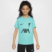 Liverpool FC Academy Pro Big детские Nike Dri-FIT Soccer Pre-Match Short-Sleeve Top цвет зеленый