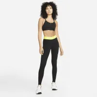 Nike Pro женская Mid-Rise Mesh-Paneled лосины цвет черный