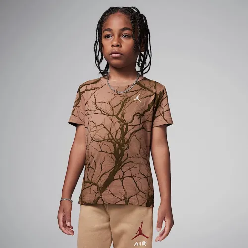 Nike Jordan Little детские Family Tree Printed футболка цвет коричневый