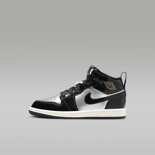 Nike Jordan 1 Mid SE Little детские Кроссовки цвет черный