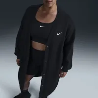 Nike Sportswear Phoenix Fleece женская оверсайз Long Cardigan (большие размеры) цвет черный