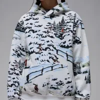 Nike Jordan Brooklyn Fleece Big дитячі Holiday Pullover Толстовка з капюшоном колір білий