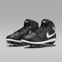 Nike Jordan 1 Retro Metal чоловічі бейсбольні бутси колір чорний
