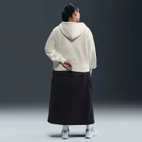 Nike Sportswear Phoenix Fleece жіноча Loose Cropped Full-Zip Толстовка з капюшоном (великі розміри) колір білий