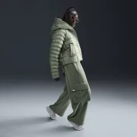 Nike Sportswear жіноча Low-Rise оверсайз French Terry Open-Hem Pants колір зелений