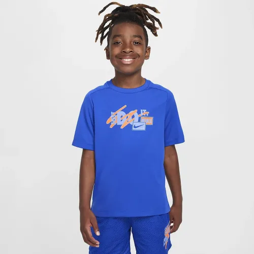 Nike Multi Big детские (для мальчиков) Dri-FIT Top синий