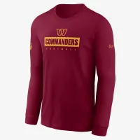 Washington Commanders Sideline Team Issue мужские Nike Dri-FIT NFL Long-Sleeve T-Shirt Red