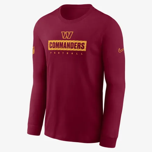 Washington Commanders Sideline Team Issue мужские Nike Dri-FIT NFL Long-Sleeve T-Shirt Red