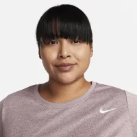 Nike Dri-FIT жіноча футболка (великі розміри) колір фіолетовий