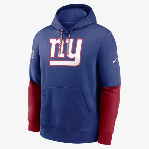 New York Giants Sideline Team Issue Club чоловічі Nike NFL Pullover Толстовка з капюшоном блакитний