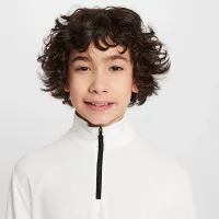 Nike Multi Big дитячі (для хлопчиків) Dri-FIT UV Long-Sleeve 1/2-Zip Top колір білий