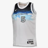 Anthony Edwards Minnesota Timberwolves 2024/25 City Edition Big детские Nike Dri-FIT NBA Swingman Jersey цвет белый