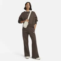 Nike Sportswear Phoenix Fleece женская С высокой Талией Wide-Leg Sweatpants цвет коричневый