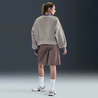 Nike Sportswear Phoenix Fleece женская оверсайз Crew-Neck свитшот цвет серый