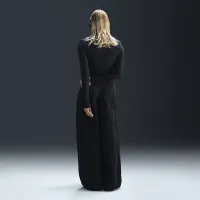 Nike Sportswear Chill Knit женская Slim Long-Sleeve Cropped Top цвет черный