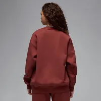 Nike Jordan Flight Fleece женская Crew-Neck свитшот цвет коричневый