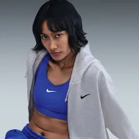 Nike Sportswear Phoenix Fleece женская оверсайз Full-Zip Толстовка с капюшоном цвет коричневый