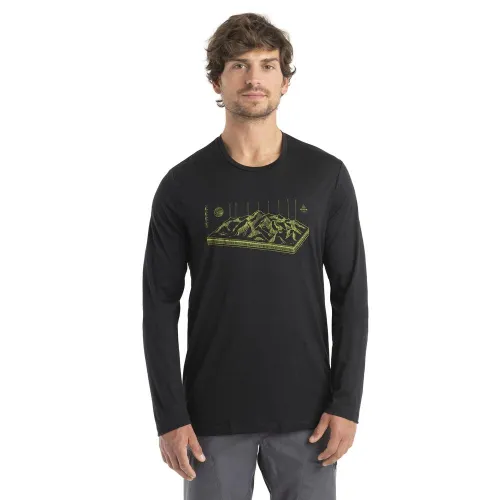 Футболка Icebreaker Alps 3D Merino 150 Tech Lite II 0A56R50011 - Чорна