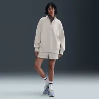 Nike Sportswear Phoenix Fleece женская оверсайз 1/4-Zip Long свитшот цвет коричневый