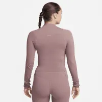 Nike Zenvy женская Dri-FIT Long-Sleeve Top цвет фиолетовый