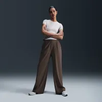 Nike 24.7 PerfectStretch женская Dri-FIT С высокой Талией Loose Wide-Leg Pants цвет коричневый