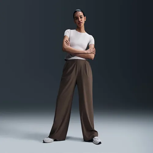 Nike 24.7 PerfectStretch женская Dri-FIT С высокой Талией Loose Wide-Leg Pants цвет коричневый