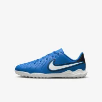Nike Jr. Tiempo Legend 10 Club Little/Big дитячі Turf Low-Top Soccer Кросівки блакитний