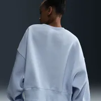 NikeCourt Phoenix Fleece жіноча Over-оверсайз Crew-Neck Tennis світшот колір сірий