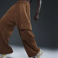 Nike Sportswear жіноча Low-Rise оверсайз French Terry Open-Hem Pants колір коричневий